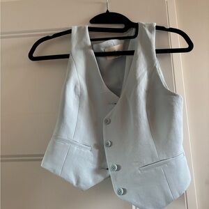 Wilfred Size 2 Light Blue Button-Up Vest